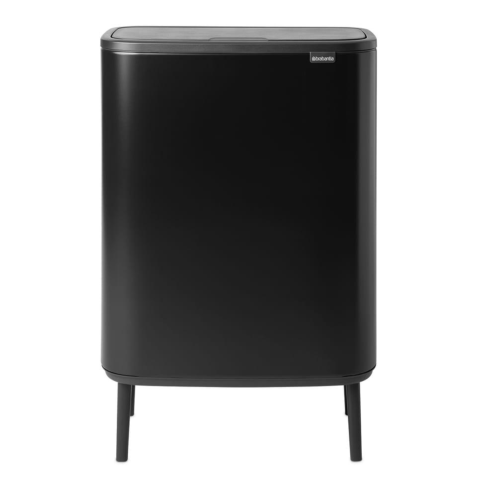 Brabantia Bo Touch Bin med ben Matt Svart - 60L gyllene i rostfritt-stal