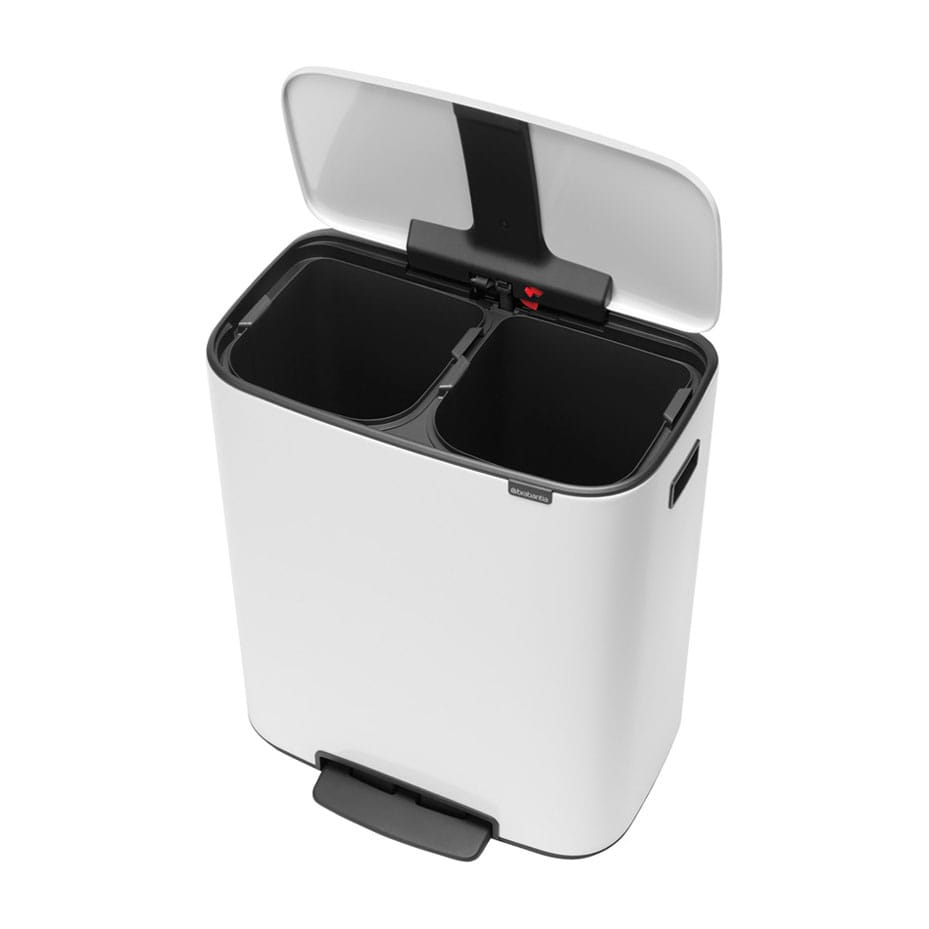 Brabantia Bo Pedal Bin Vit - 2x30L