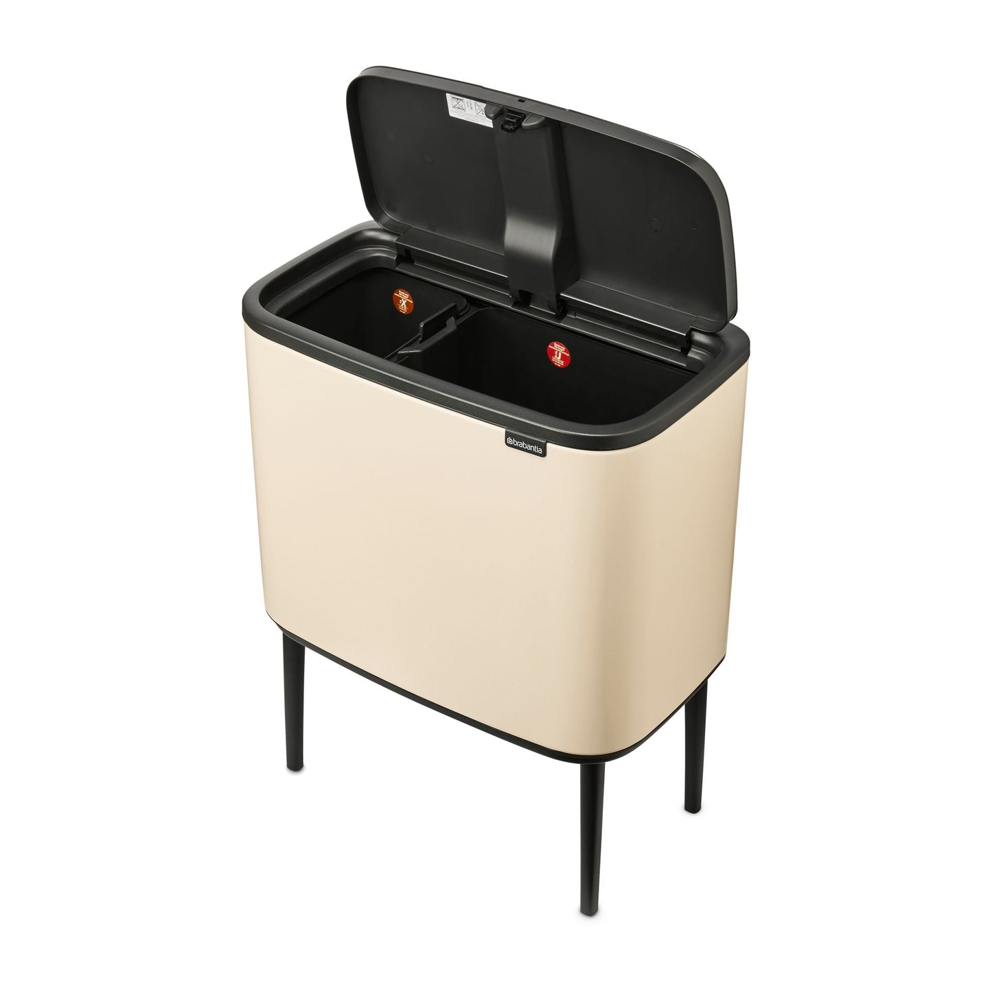 Brabanita Bo Touch Bin Med Ben Soft Beige - 11+23L