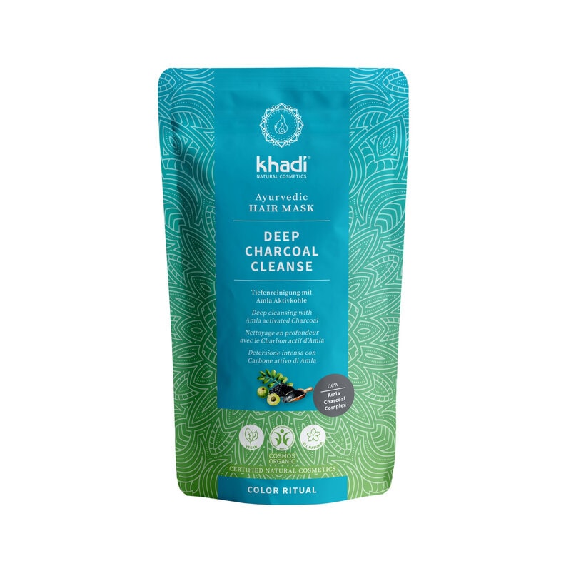 Khadi Hair Mask Charcoal Cleanse - 50g apelsin