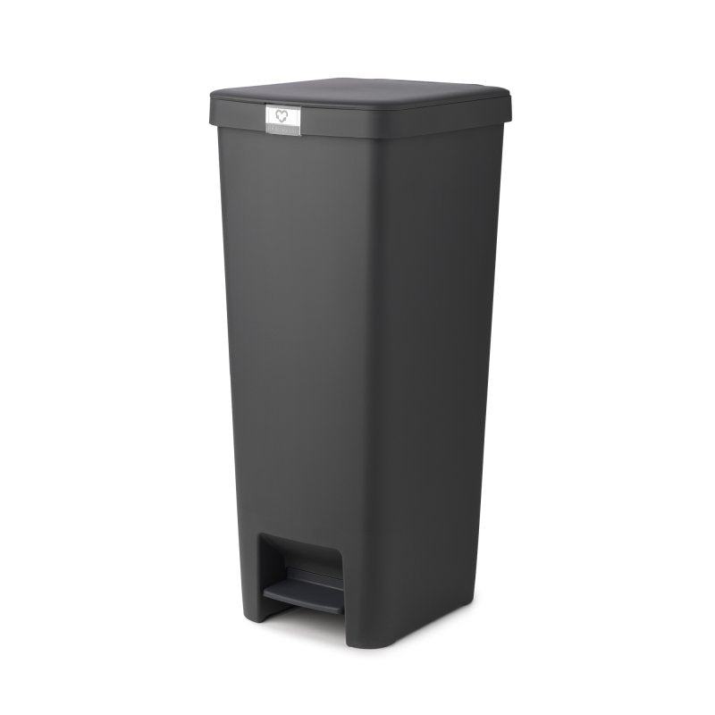 Brabantia Pedal Bin StepUp Mörkgrå - 40L gyllene i rostfritt-stal