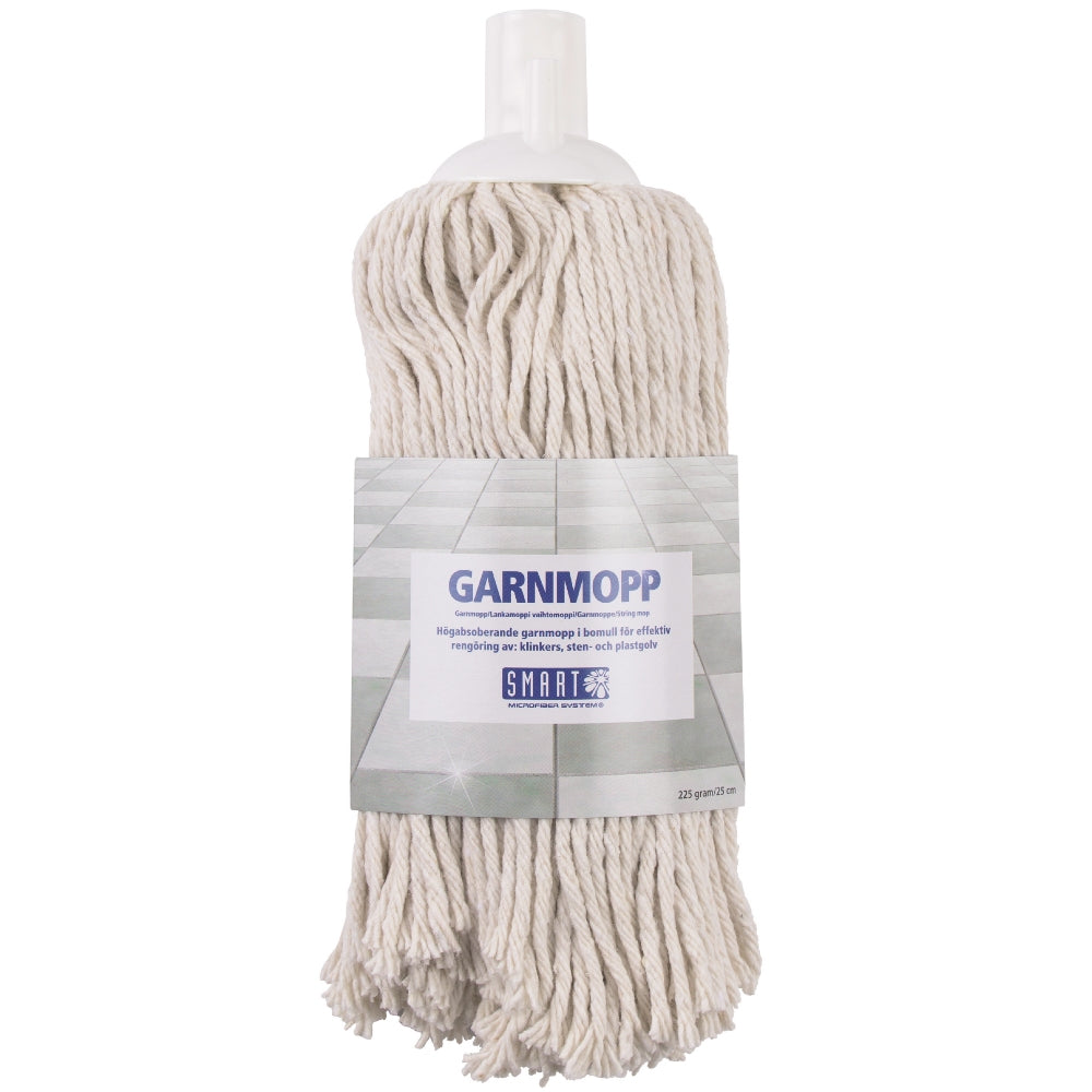 Smart Garnmopp - 25 CM vitt i gummi