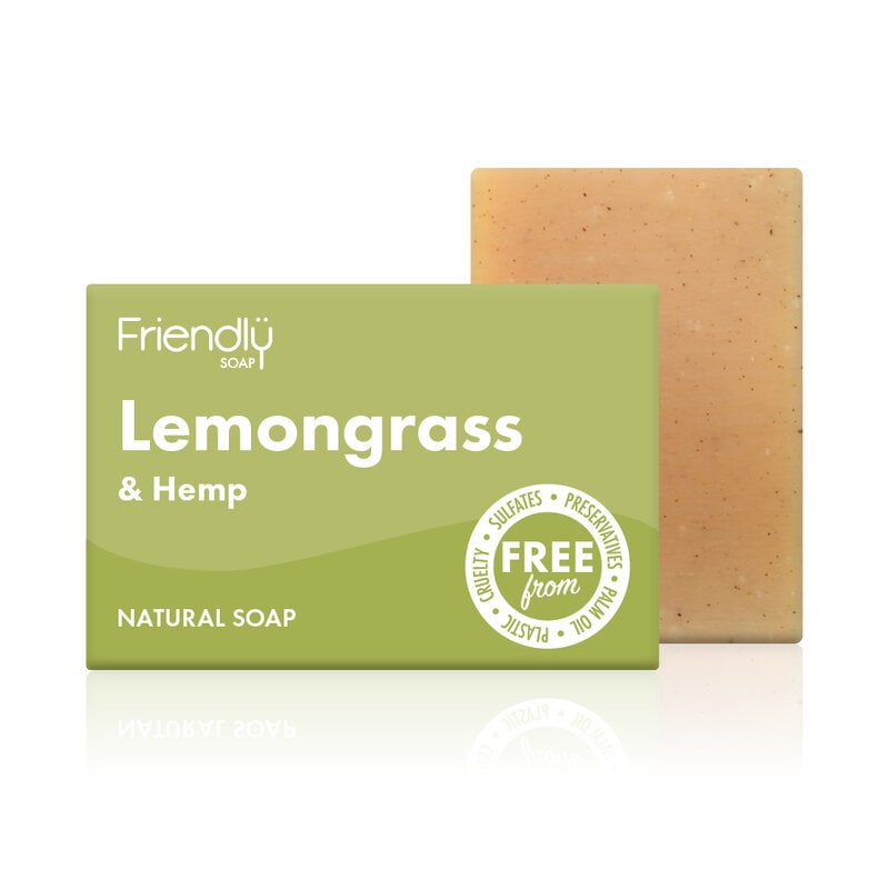 Friendly Tvål Lemongrass & Hemp - 95g från Friendly Soap