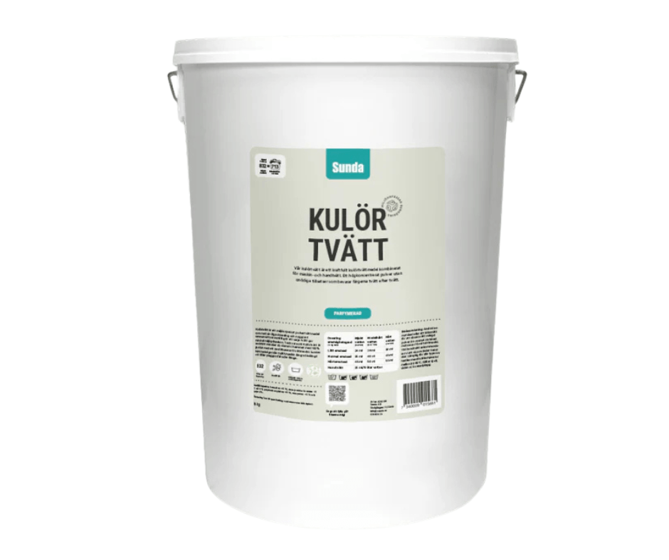 Sunda Kulörtvätt Pulver - 832 Tvättar - Högkoncentrerat & Skonsamt för Färgtvätt