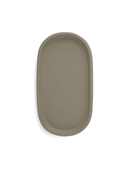SIMPLE GOODS Flaskhållare – Oval Bricka i Betong Handgjord