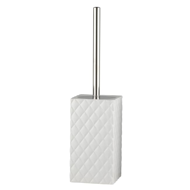 LENE BJERRE Portia Toalettborste – 10x10x39 cm, Vit/Silver vitt