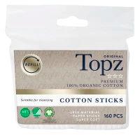 Topz Bomullspinnar Premium Refill - 160st i bomull