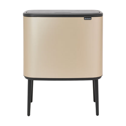 Brabanita Bo Touch Bin Med Ben Metallic Gold - 3x11 L gyllene i rostfritt-stal från Brabantia
