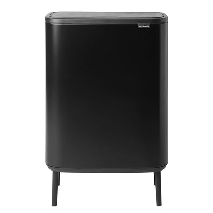 Brabantia Bo Touch Bin med ben Matt Svart - 60L gyllene i rostfritt-stal