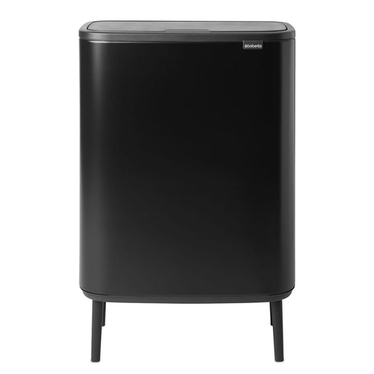 Brabantia Bo Touch Bin med ben Matt Svart - 60L gyllene i rostfritt-stal
