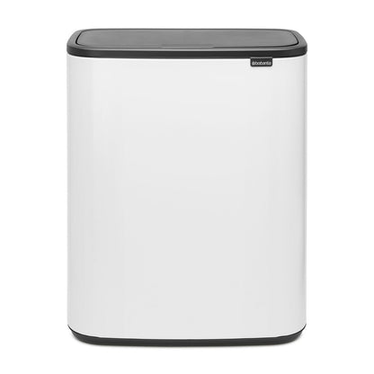 Brabantia Bo Touch Bin Vit - 2x30L gyllene i rostfritt-stal