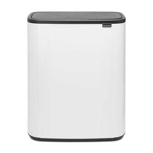 Brabantia Bo Touch Bin Vit - 2x30L gyllene i rostfritt-stal