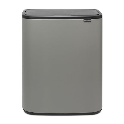 Brabantia Bo Touch Bin Mineral Concrete Grey - 2x30L gyllene i rostfritt-stal