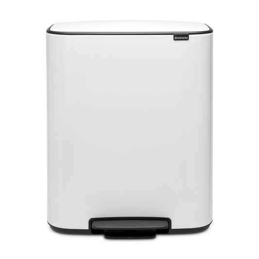 Brabantia Bo Pedal Bin Vit - 60L gyllene i rostfritt-stal