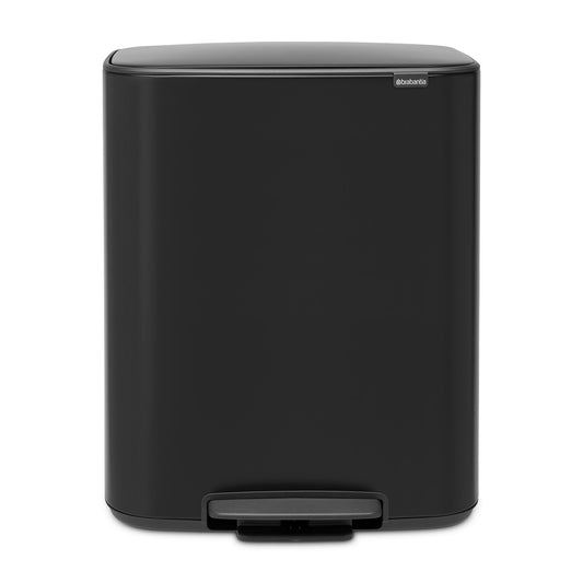 Brabantia Bo Pedal Bin Matt Svart - 60L gyllene i rostfritt-stal