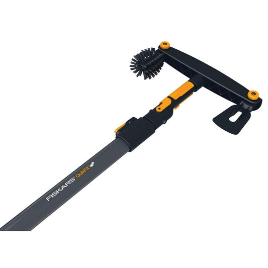 Fiskars Takrännerensare med teleskopskaft Quikfit svart