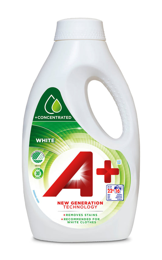 A+ Tvättmedel Flytande White - 880ml vitt