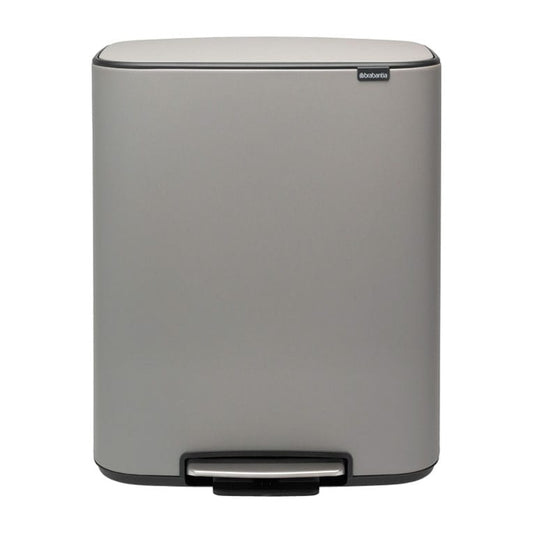 Brabantia Bo Pedal Bin Mineral Concrete Grey - 60L gyllene i rostfritt-stal