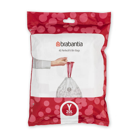 Brabantia Avfallspåse 20L (Y) Dispenserpack gyllene i rostfritt-stal