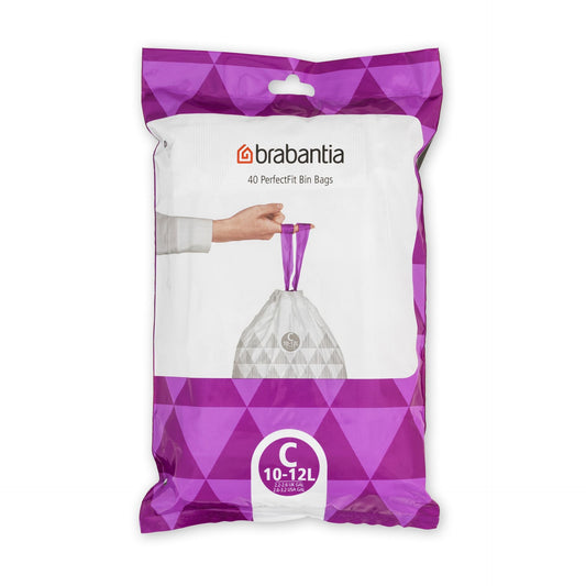 Brabantia Avfallspåse 10-12L (C) Dispenserpack gyllene i rostfritt-stal