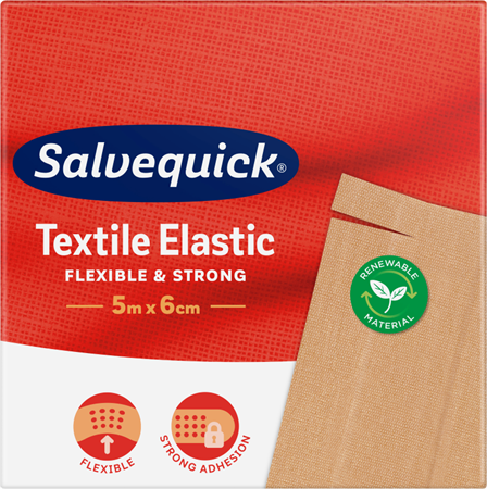 Salvequick Plåster Textil Längd - 5m i bomull