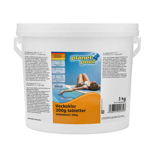 PLANET POOL Veckoklor 200g 3 kg från Planet Pool