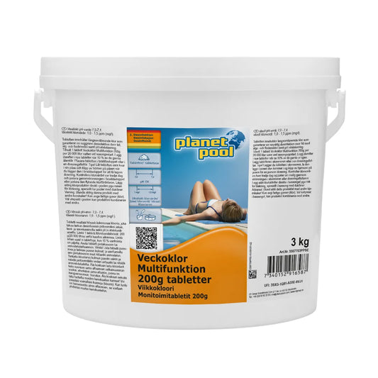 PLANET POOL Veckoklor Multifunktion 20g Tabletter 1 kg från Planet Pool