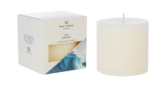 Blockljus med doft Sea Breeze Vit - 60h från Wax Lyricals