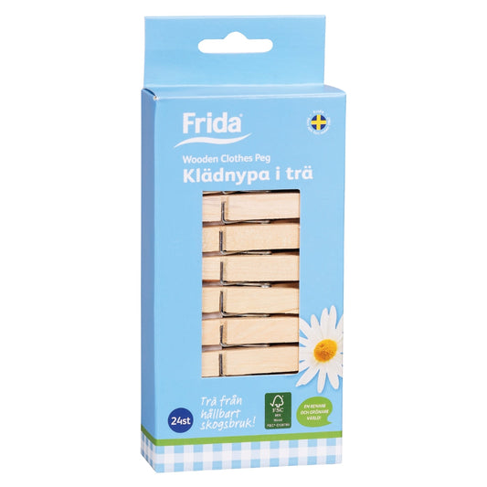 Frida Klädnypa trä - 24P