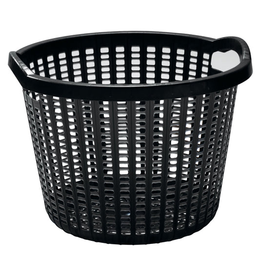 Nyby Lövkorg rund ERGO Svart Recycled - 55L gratt; silver