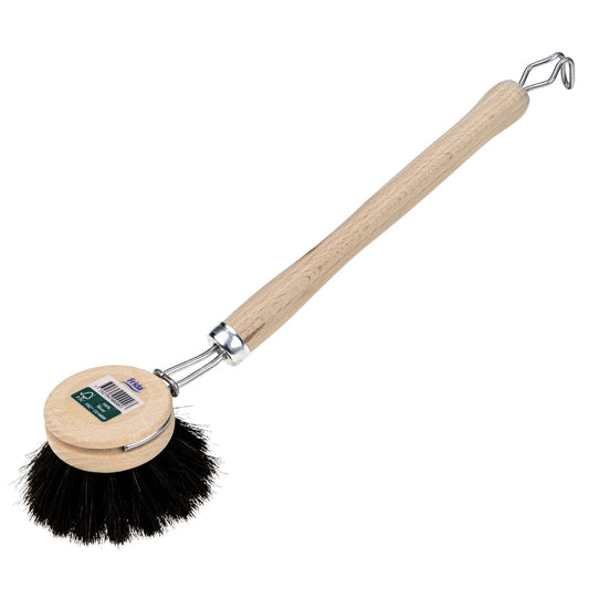 Frida Diskborste Trä&/Svart Tagelblandning beige