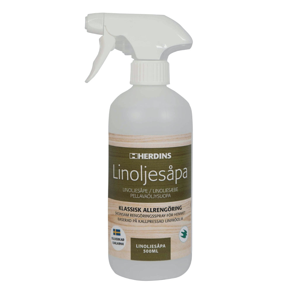 Herdins LINOLJESÅPA SPRAY 500ML svart