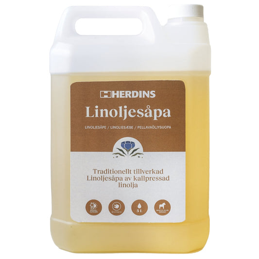 Herdins LINOLJESÅPA NATURELL 5L svart