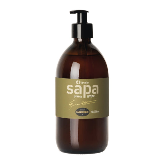 Färgmakeri Linoljesåpa Doft Ottosson YLANG/GRAPE 0,5L svart