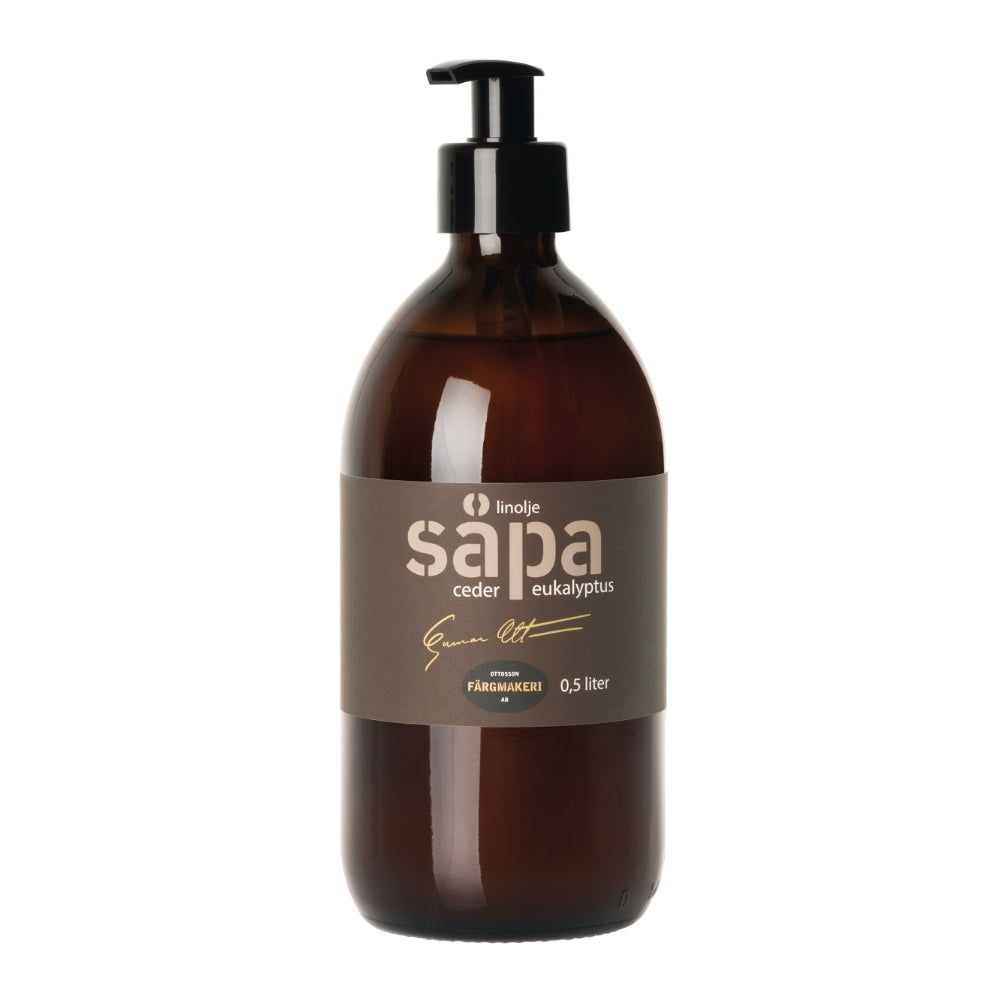 Färgmakeri Linoljesåpa Doft Ottosson CEDER/EUKALYPTUS 0,5L svart
