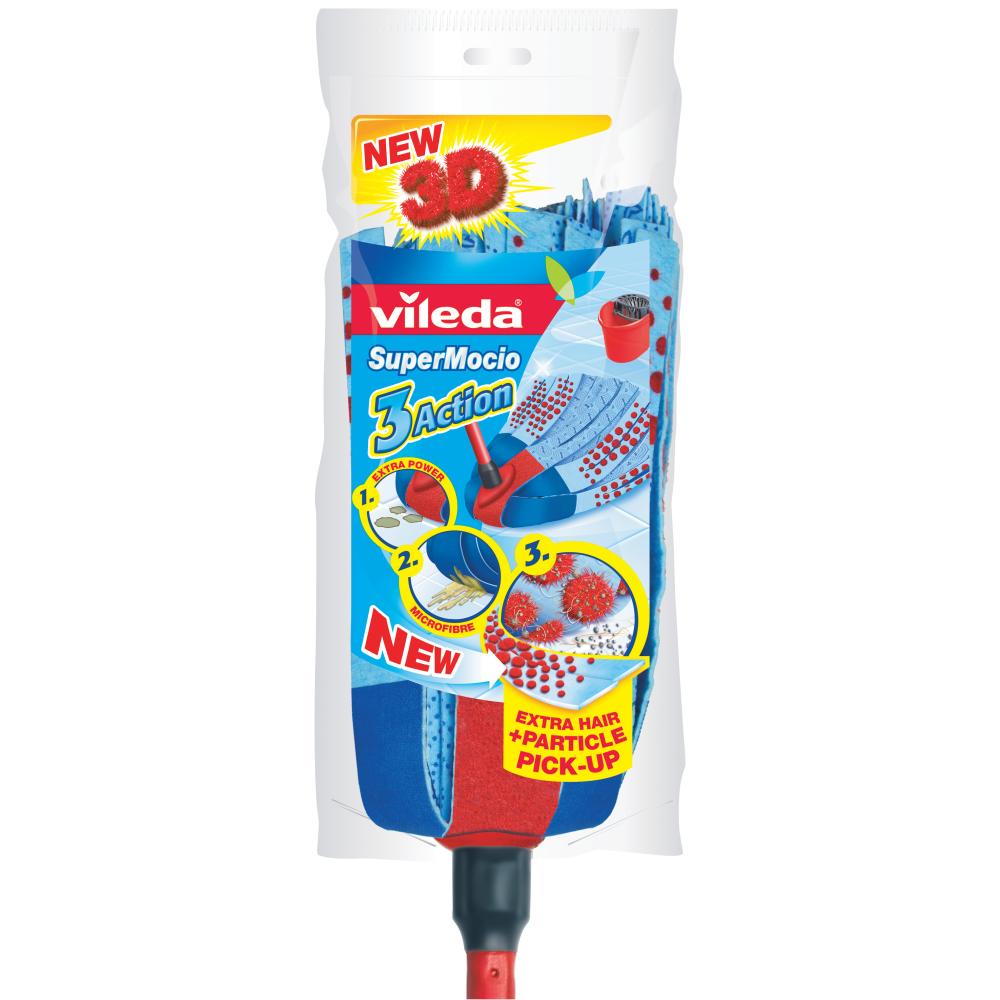 Vileda Supermocio 3Action Velour rott