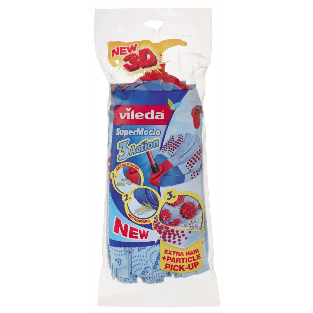 Vileda Supermocio 3Action Velour Refill rott