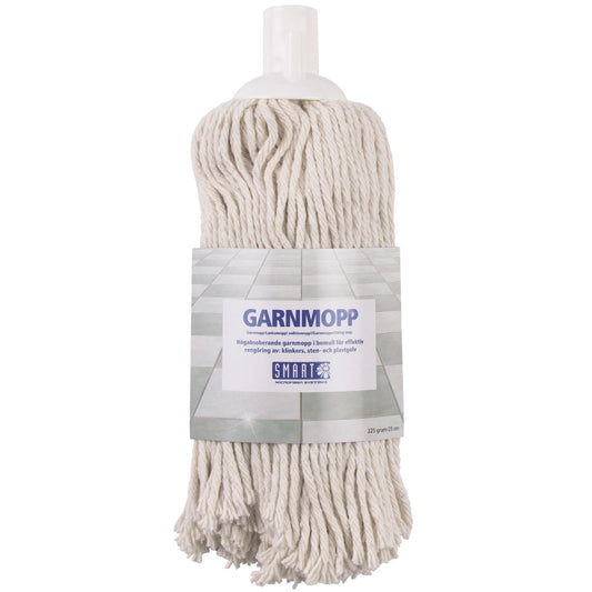 Smart Garnmopp - 25 CM vitt i gummi