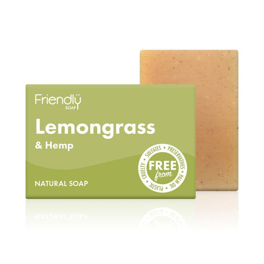 Friendly Tvål Lemongrass & Hemp - 95g från Friendly Soap