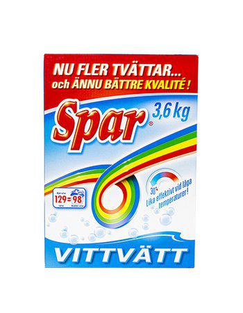 Spar Tvättmedel Vittvätt 3600g - 129 Tvättar vitt