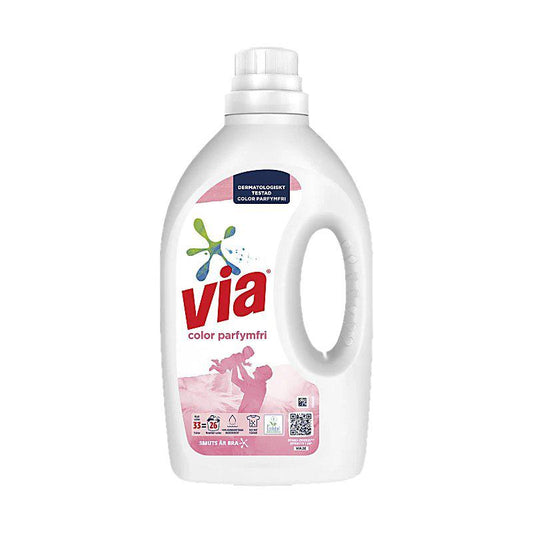 Via Tvättmedel Flytande Color Parfymfri - 760ml vitt från VIa