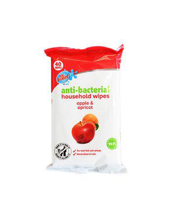 Våtservett Antibaktriell Äpple & Aprikos 40-Pack vitt från Mr Valet
