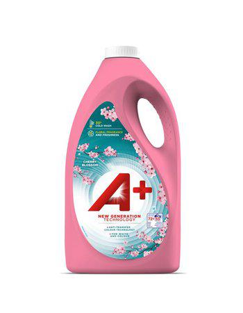A+ Flytande Tvättmedel Cherry Blossom - 3180ml vitt