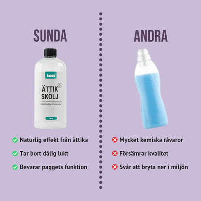 Sunda Ättiksköljmedel Äpple - 66 Tvättar