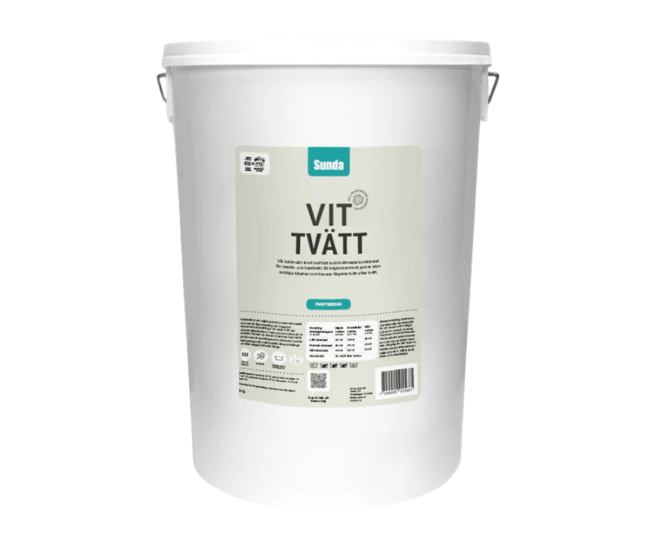 Sunda Vittvätt Pulver - 832 Tvättar - Högkoncentrerat och Miljövänligt gratt