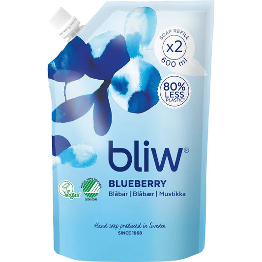 Bliw Tvål Blåbär Refill - 600ml