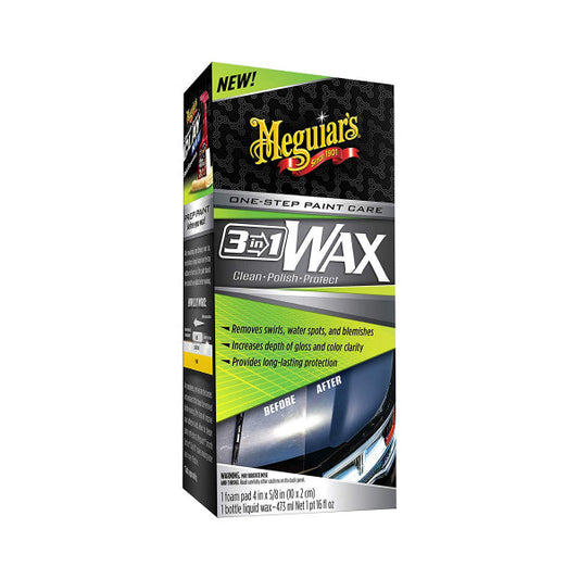 Meguiar's 3-in-1 vax + skumrondell - Flytande bilvax 473 ml