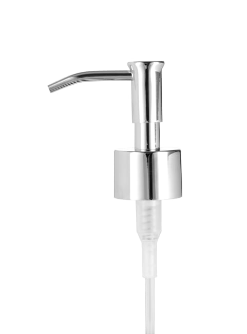 LENE BJERRE Ersättningspump för Tvålpump/Lotionflaska – Modell 4 (11 cm, Silver) vitt