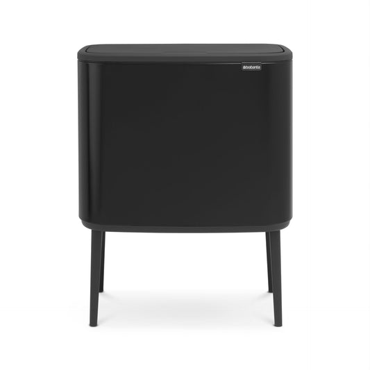 Brabantia Bo Touch Bin med ben Matt Svart - 36L gyllene i rostfritt-stal