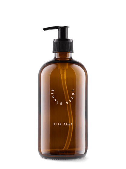 SIMPLE GOODS Empty Glass Bottle Dish Soap - 500ml